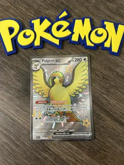Pidgeot EX Holo Card Paldean Fates Series 221/091 Full Art Pokemon Card - Image 1