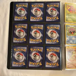 Vintage Pokemon Card Lot Binder Collection Base Set Fossil No Duplicates 90+ - Image 3
