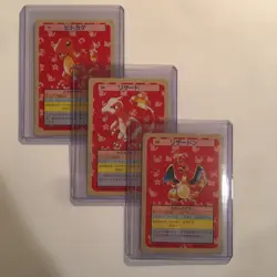 Vintage Pokemon Card Lot Charizard Charmeleon Charmander TopSun 90s Rare Dmg-LP - Image 1
