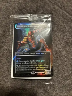Magic The Gathering Spectacular Spiderman Card Marvel Legends Exclusive - Image 2