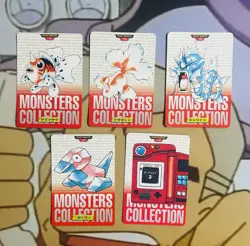 1996 Pokemon Carddass Ree Bottom Bandai(5) Card Lot Gyarados , Checklist,Ect LP - Image 1