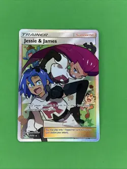 Pokemon TCG Jessie & James Trainer Full Art Ultra Rare Card 68/68 Hidden Fates - Image 1