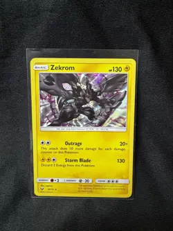 Pokemon TCG Zekrom Shining Legends Holo Card 35/73 Rare - Image 1