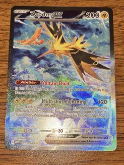 POKEMON TCG S&V 151 ZAPDOS EX SIR Special Illustration Rare Card 202/165 - Image 1