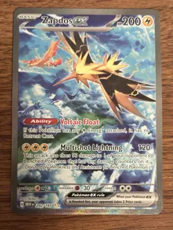 POKEMON TCG S&V 151 ZAPDOS EX SIR Special Illustration Rare Card 202/165 - Image 2