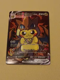2 Pikachu Pokemon Card Holo GX VSTAR VMAX GX EX Cosplay Art - Image 3