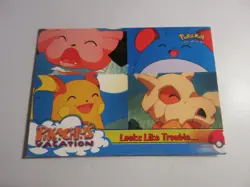 Looks Like Trouble. Pikachu's Vacation Topps Pokemon Card LP - Image 1