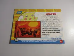 A Great Day Pikachu's Vacation Topps Pokemon Card LP - Image 2