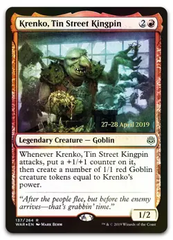 Krenko, Tin Street Kingpin #137 (Foil) (NM) Prerelease Cards PRE Magic MTG - Image 1