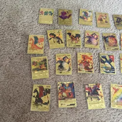 29 Pcs Gold Foil Pokemon Cards RARE - Image 5