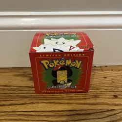 Pokemon Togepi Burger King 23k Gold Plated Trading Card Red 1999 Nintendo - Image 2