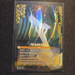 The Glass Slipper (Enchanted) 208/204 Archazia's Island Near Mint Card Lorcana - Image 1