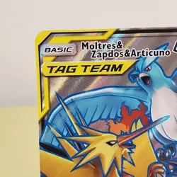 Pokemon TCG Moltres Zapdos Articuno GX Hidden Fates Holo Ultra Rare Card 66/68 - Image 3