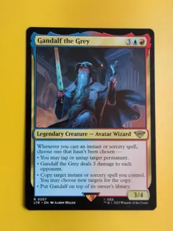 Gandalf the Grey. LTR Rare Human Wizard MTG Card. - Image 1