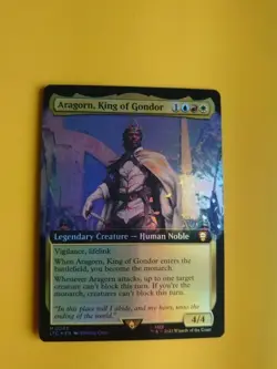Aragorn, King of Gondor. Mthic Foil Human Noble. M0085 LTC MTG Card. - Image 1