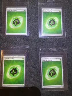 Basic Grass Energy (Cracked Ice Holo) 009 Sv07: Stellar Crown Holo - 4 Cards - Image 1