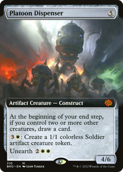 Platoon Dispenser (Extended Art) #310 (Foil) (MP) Brothers' War BRO Magic MTG - Image 1