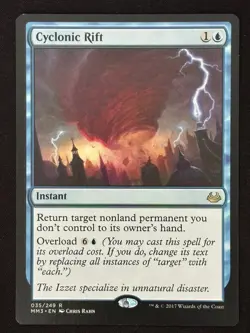 1x MTG Cyclonic Rift - Modern Masters 2017 (MM3) #35 - Magic the Gathering - Image 1