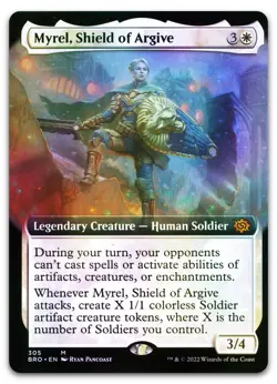 Myrel, Shield of Argive (Extended Art) #305 (Foil) NM Brothers' War Magic MTG - Image 1