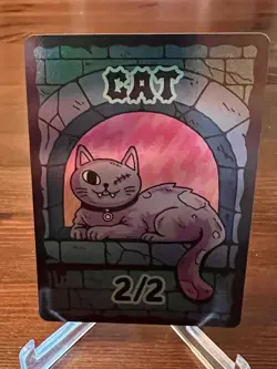 Wizard Of The Barge Magic The Gathering Foil Cat 2/2 Token Kickstarter - Image 1