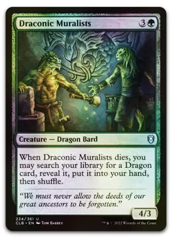Draconic Muralists #224 (Foil) (LP) Baldur's Gate CLB Magic MTG - Image 1