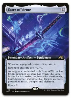 Eater of Virtue (Extended Art) #496 (NM) Kamigawa Neon Dynasty NEO Magic MTG - Image 1