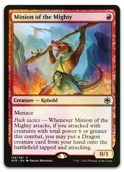 Minion of the Mighty #156 (Foil) (LP) Forgotten Realms AFR Magic MTG - Image 1
