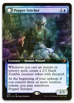 Poppet Stitcher (Extended Art) #339 (Foil) (NM) Midnight Hunt MID Magic MTG - Image 1