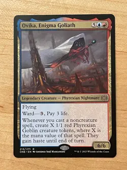 MTG NM Ovika, Enigma Goliath [Phyrexia: All Will Be One] - Image 1