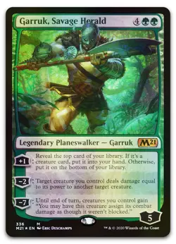 Garruk, Savage Herald #336 (Foil) (NM) Core Set 2021 M21 Magic MTG - Image 1