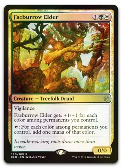 Faeburrow Elder #190 (Foil) (NM) Throne of Eldraine PPELD Magic MTG - Image 1