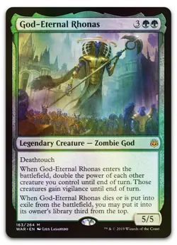 God-Eternal Rhonas #163 (Foil) (NM) War of the Spark WAR Magic MTG - Image 1