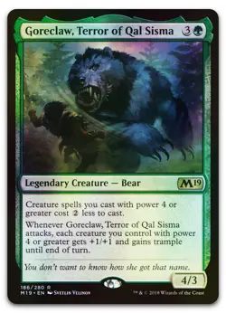 Goreclaw, Terror of Qal Sisma #186 (Foil) (NM) Core Set 2019 M19 Magic MTG - Image 1