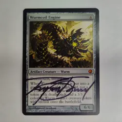 MTG Wurmcoil Engine Scars of Mirrodin - Signed by Artist Raymond Swanland - Image 1