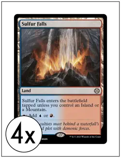 4x Sulfur Falls, Lost Caverns of Ixalan Commander, Magic MTG NM - Image 1
