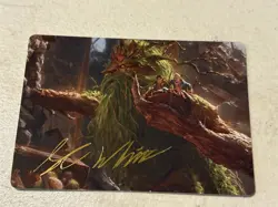 mtg gold signature Treebeard Gracious Host, Lord of the Rings Art Series 67/81 - Image 1