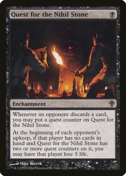 Quest for the Nihil Stone NM/M Worldwake Black Enchantment Mtg Magic English - Image 1
