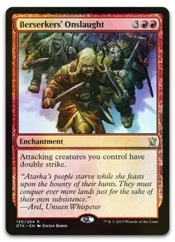 Berserkers' Onslaught #130 (Foil) (NM) Dragons of Tarkir DTK Magic MTG - Image 1