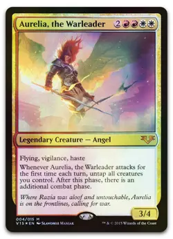 Aurelia, the Warleader #4 (Foil) (NM) From the Vault: Angels V15 Magic MTG - Image 1