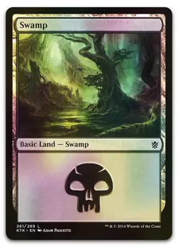 Swamp (261) #261 (Foil) (NM) Khans of Tarkir KTK Magic MTG - Image 1