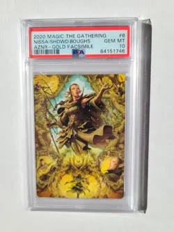 MTG Nissa of Shadowless Boughs PSA 10 GEM MINT 2020 Art Series Gold Signature #6 - Image 1
