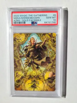 MTG Nissa of Shadowless Boughs PSA 10 GEM MINT 2020 Art Series Gold Signature #6 - Image 2