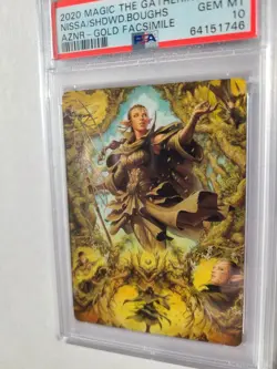 MTG Nissa of Shadowless Boughs PSA 10 GEM MINT 2020 Art Series Gold Signature #6 - Image 3