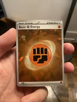 2024 Pokemon Scarlet Violet SVE Energy Fighting 14 Holo Cracked ice NM - Image 1