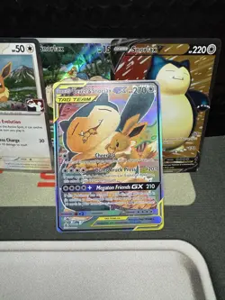 2019 Pokemon Black Star GX Snorlax Eevee Tag Team Full Art & Snorlax V - Image 2