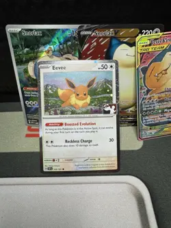 2019 Pokemon Black Star GX Snorlax Eevee Tag Team Full Art & Snorlax V - Image 5