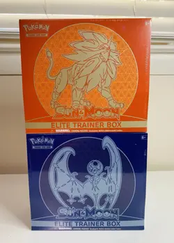 Pokemon TCG Sun and Moon Base Set ETB Set of 2 - Brand New Sealed - Image 1