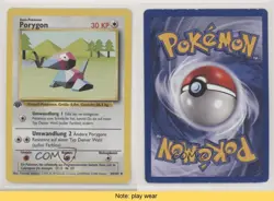 Porygon German 1st Ed. Pokemon Base Set #39 1999 READ x0a - Image 3