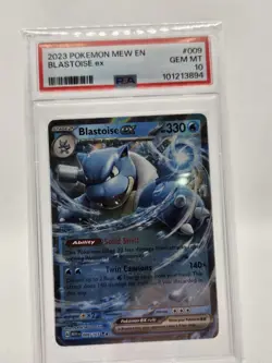 2023 Pokemon Mew en Blastoise EX 009/165 Scarlet & Violet 151 💎 PSA 10 Gem Mint - Image 1