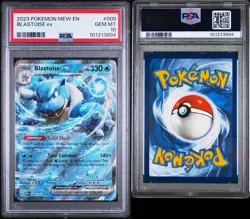 2023 Pokemon Mew en Blastoise EX 009/165 Scarlet & Violet 151 💎 PSA 10 Gem Mint - Image 3